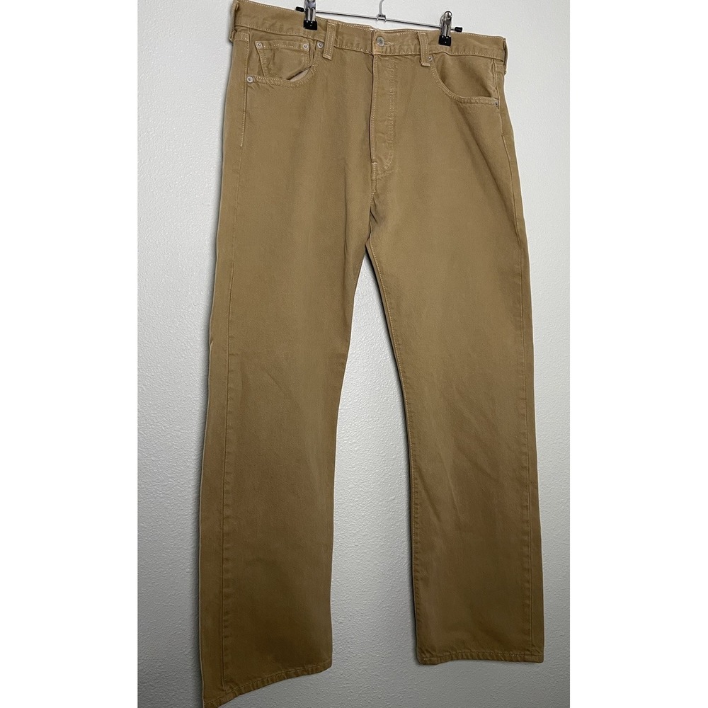 Levis 501 XX Jeans Y2K 38x32 Tan Denim 100% Cotton Button‎ Fly Straight Leg